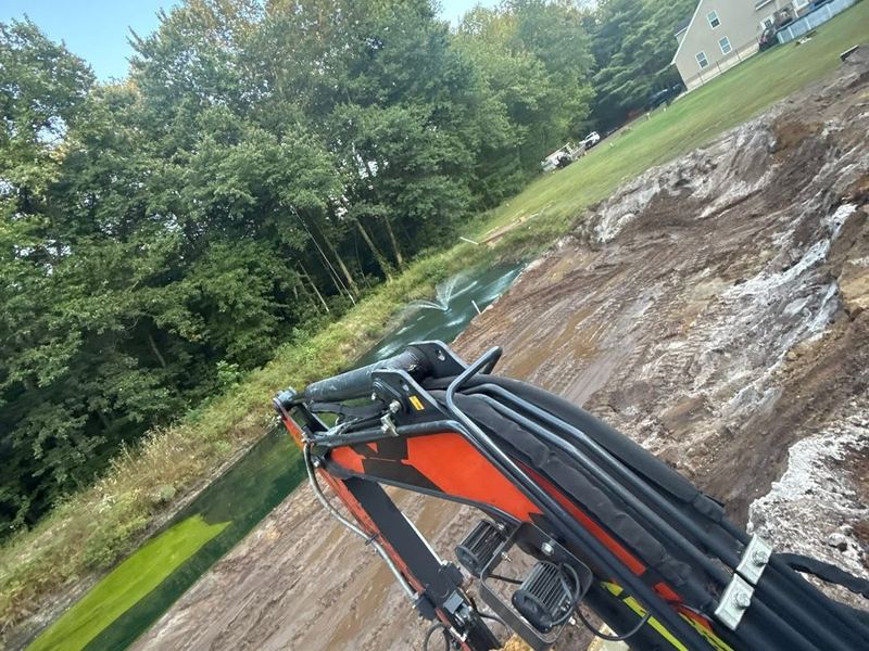 Pond excavation and earthwork
