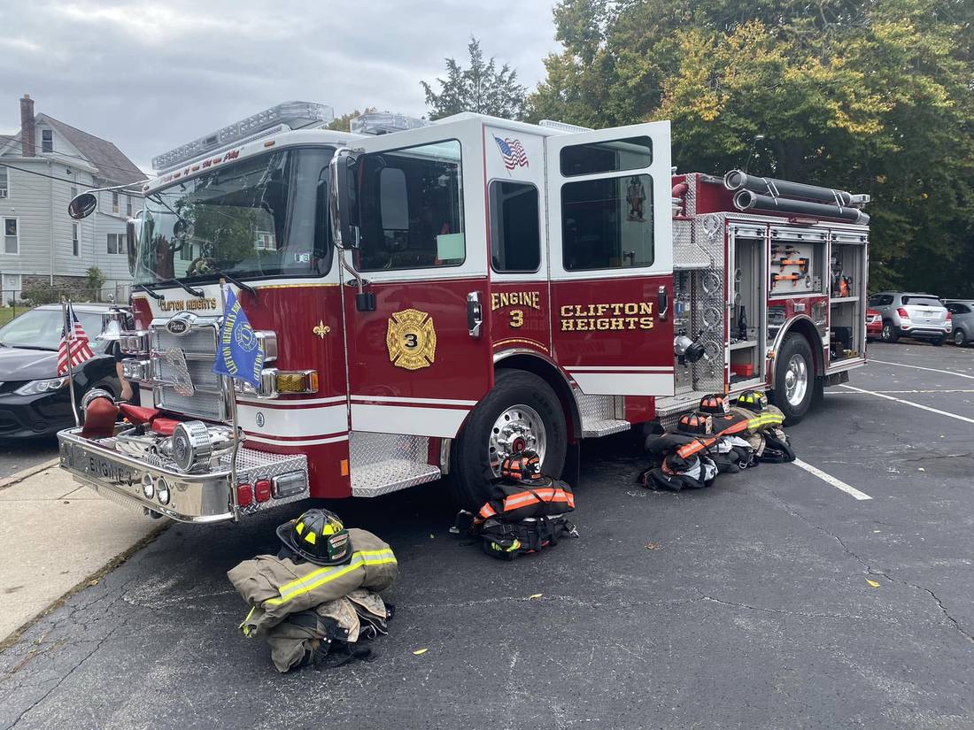 Engine 3 — CHFC Pierce pumper at the firehouse