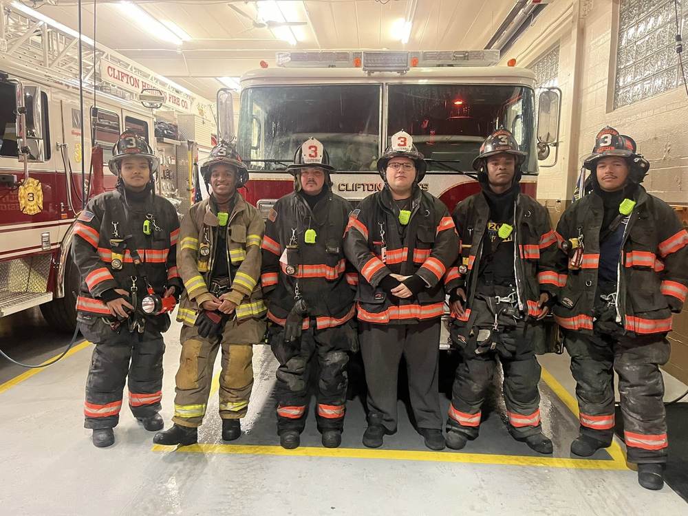 CHFC fire crew in the station bay